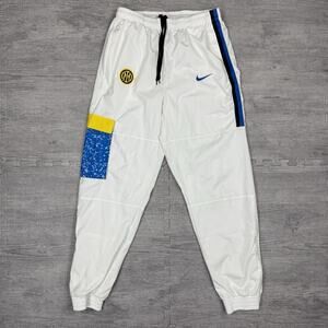 Size L Men’s INTER MILAN 21-22 Training Track Pants NIKE White Blue DA5471-100